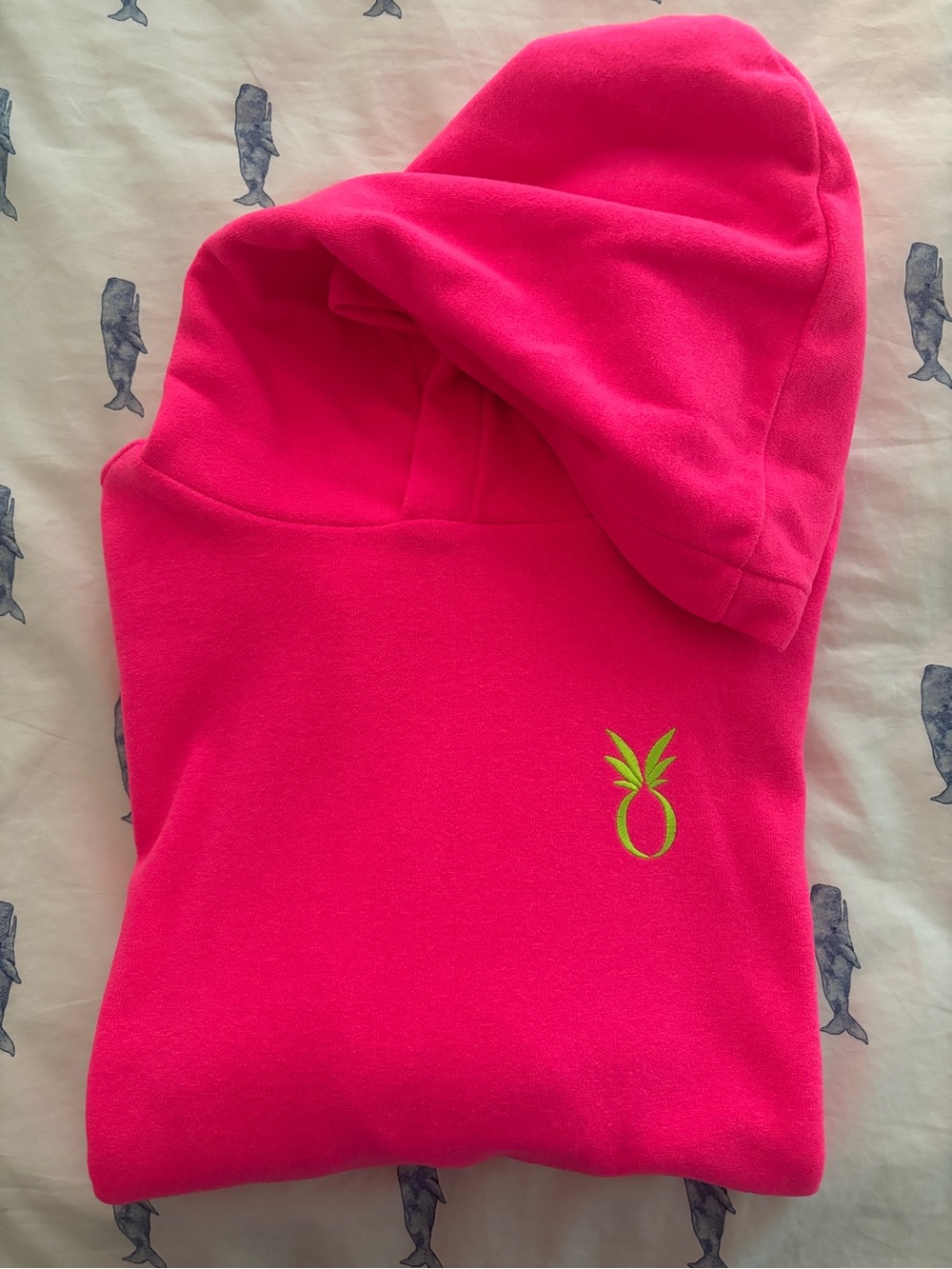 Dudley Stephens Neon Pink Hooded Pullover